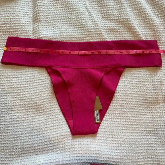 NWT SKIMS Knit Swim Cheeky Bikini Bottom size 4X Magenta Pink style SW-CHE-0166 - Picture 10 of 13